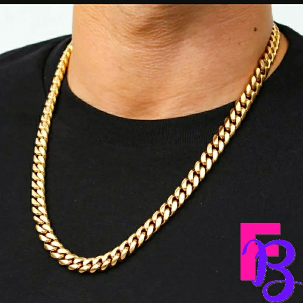 24" 14k 9mm Cuban Link Chain - Picture 4 of 8